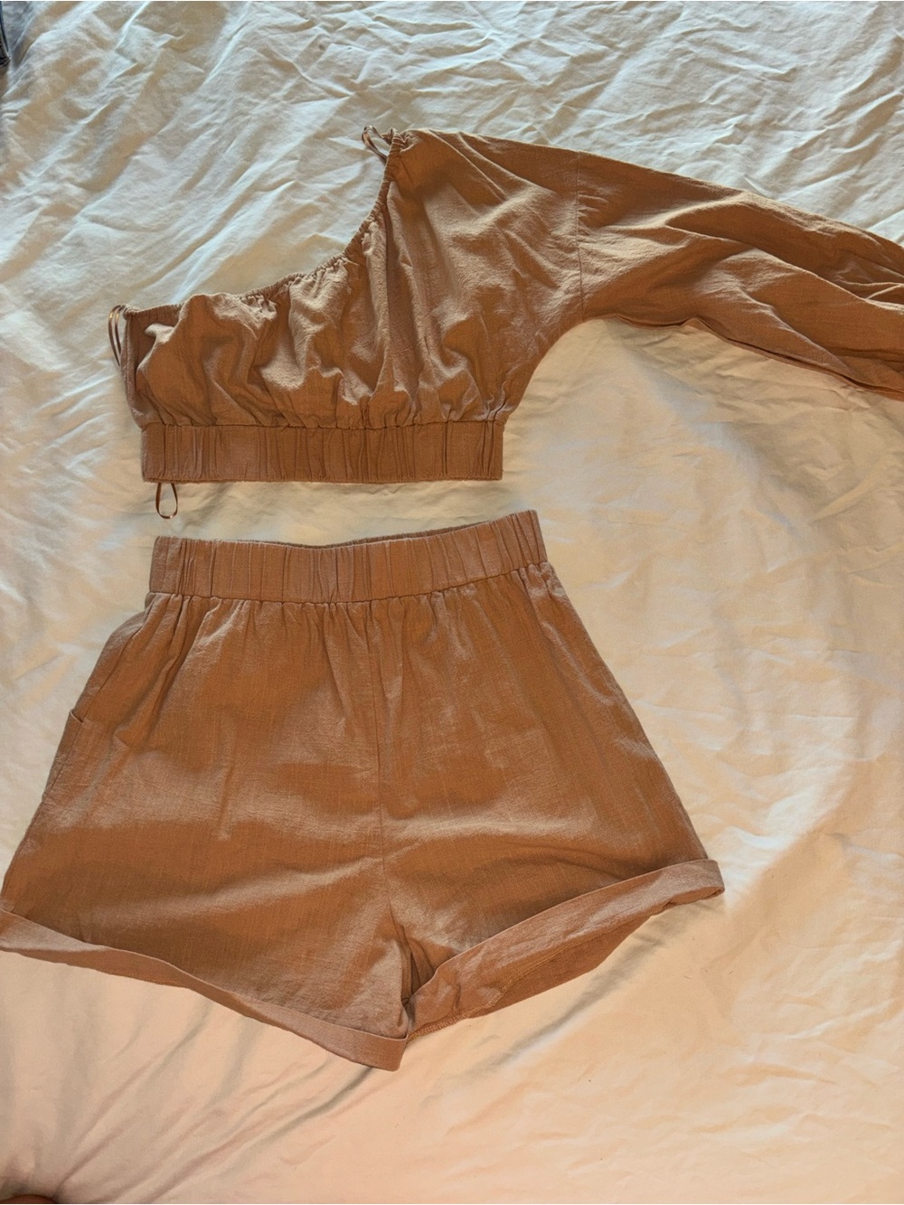 12th Tribe High-Waist Short set with long sleeve top